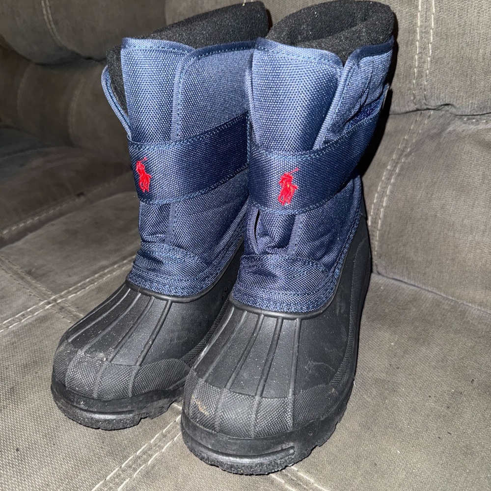 Ralph Lauren Blue and Black Snow Boots